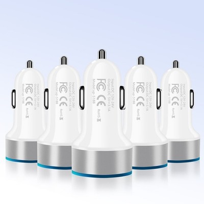 20W Power Car Charger USB 5V 2.1A Fast Charging For iPhone 15 Pro Samsung Google
