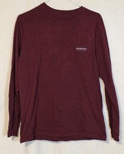 Vineyard Vines Youth XL Long Sleeve Red Burgundy Pullover Shirt whale Graphic...