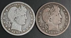 1897 1898 Consecutive Barber Quarters Full Date 25C 2 Coin Lot No Reserve