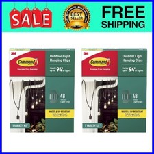 Command Outdoor Light Clips Water Resistant 4...