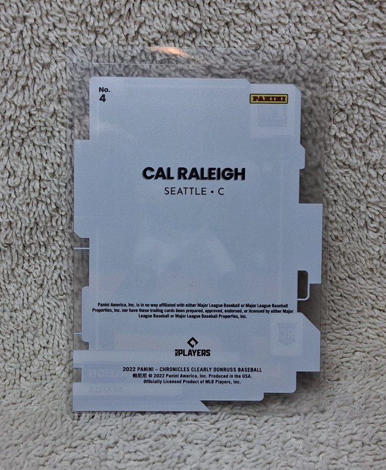 CAL RALEIGH 2022 Chronicles CLEARLY DONRUSS Rookie Card #4 SEATTLE ...