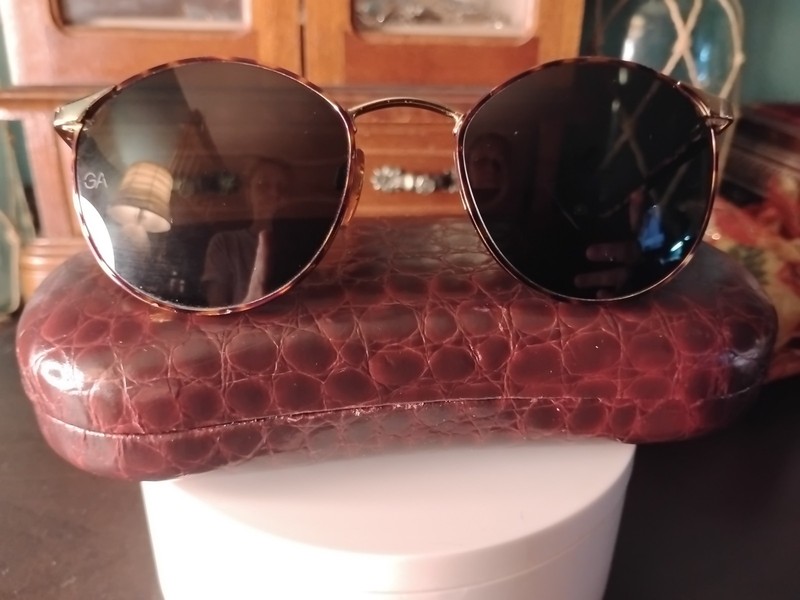 Giorgio Armani 163 825 49 19 135 Sunglasses Made Italy GA Logo Designer Vintage