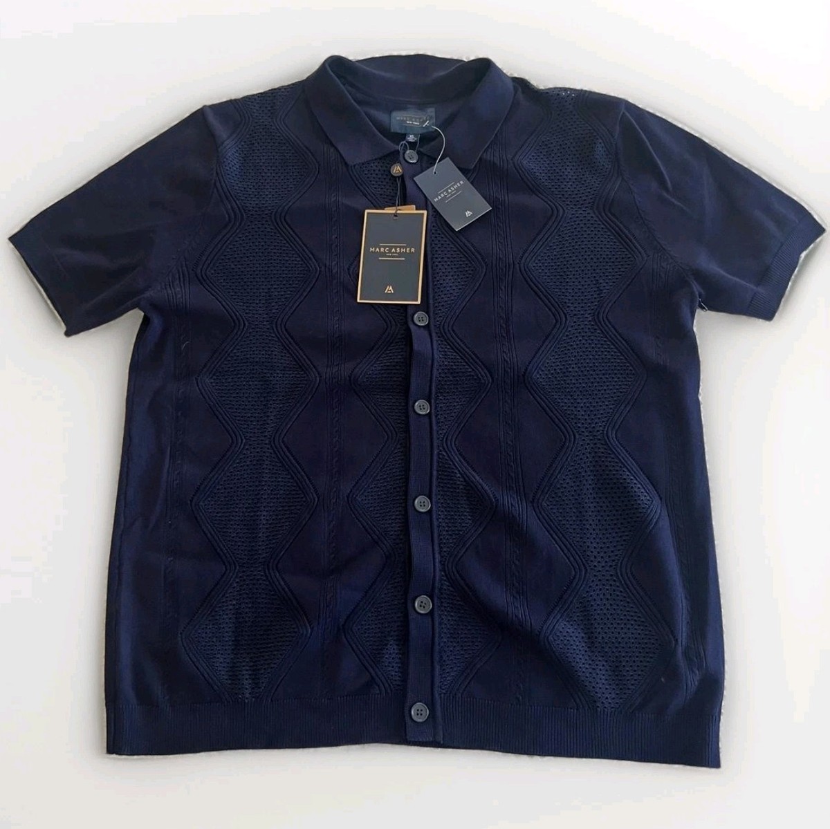 mens navy blue short sleeve dress shirts Men's Short Sleeves Waffle Shirt Dress Blue