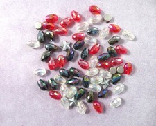 Plastic Colorful Jewel Beads Mixed Lot Of 68 For Crafting Jewelry Making