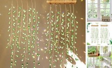 Suncalla 2 Pcs Crystal Suncatchers for Window Boho Decor Hanging Green Plants
