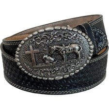 Mexican Oracion Praying Charro Cowboy Belt Buckle Hebilla Vaquero Made In Mexico