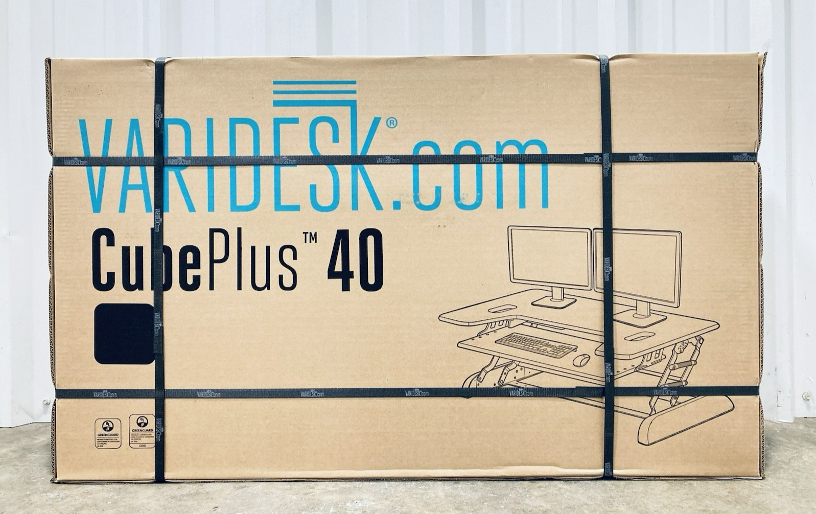Varidesk 49884 Cube Plus 40 Adjustable Height Sit Stand Desk Converter 40" Wide