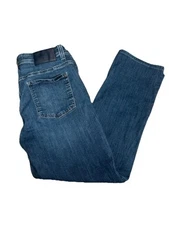 Fidelity Jeans Mens 36 Straight Dark Wash Denim Mid Rise Stretch Jimmy USA