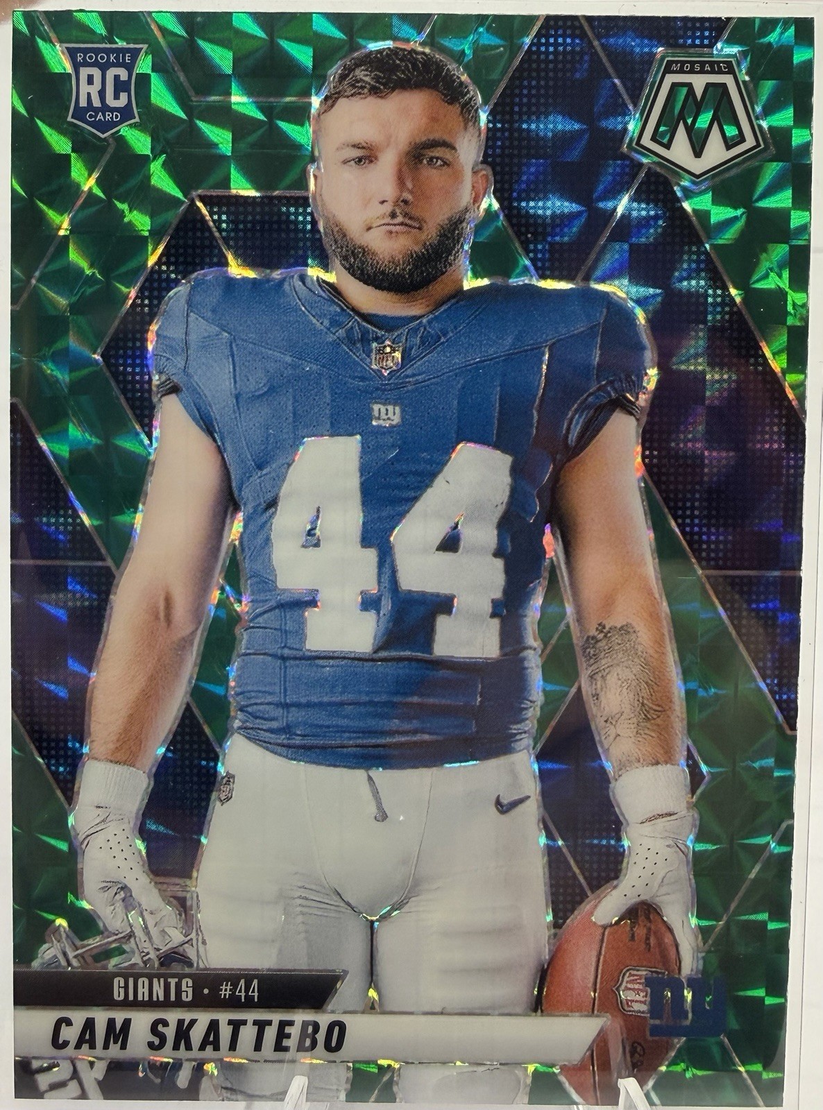 2025 Panini Mosaic #271 Cam Skattebo Mosaic Green