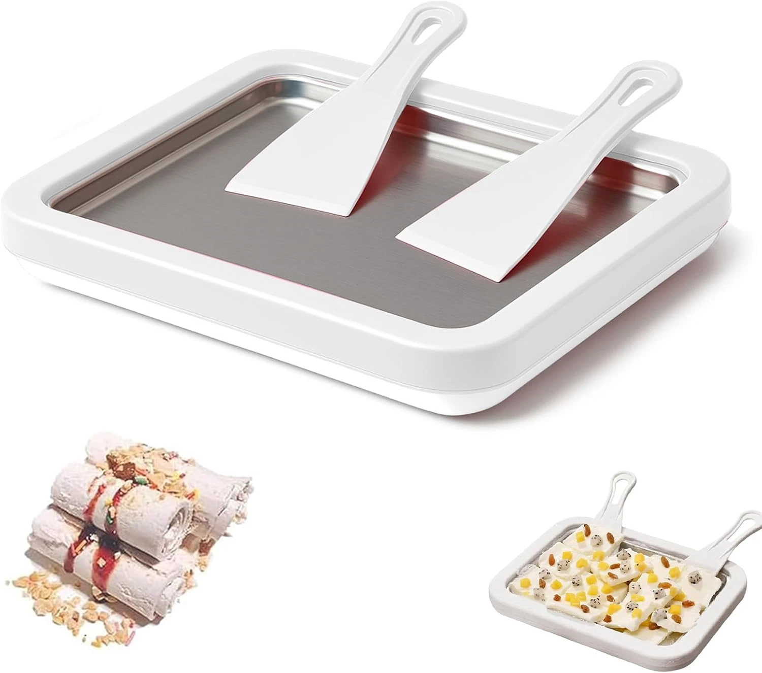 Rolled Ice Cream Maker, at Home Rolled Ice Cream Kit, Diy Homemade Rolled Ice Cr