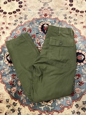Vintage 60s 70s OG-107 Field Pants 32x30 Baker Utility Fatigues Blue Bell