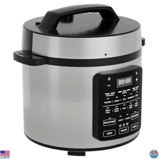 6 Quart Electric Pressure Cooker, 12-in-1 Multi Cooker, Stainless Steel, Rice,