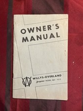Willys Overland Jeepster Manual Model 463 Vj2