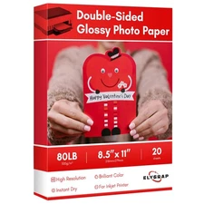 Thick Double Sides Thick Glossy Photo Paper 80LB 8.5x11 inches Heavyweight Ca...