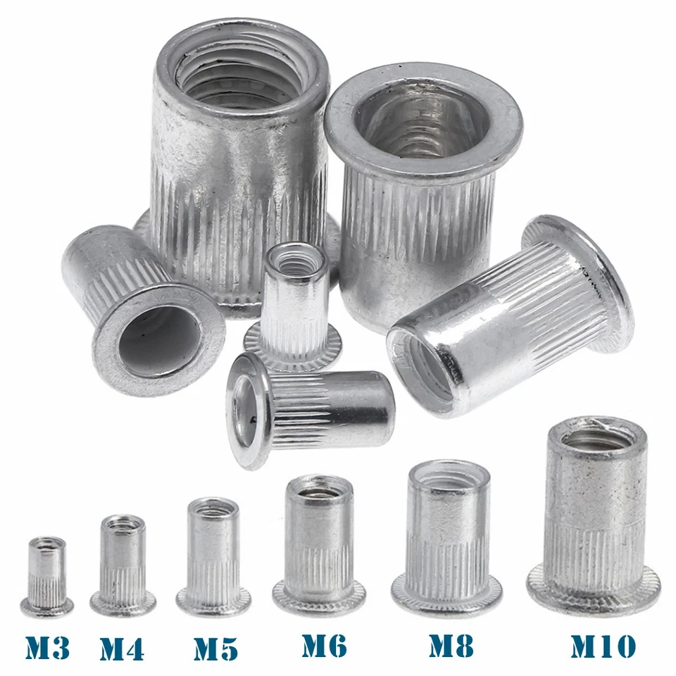 150stk Alu Blindnietmuttern M3-M10 Nietmuttern Gewindeniete Nieten Einziehmutter - Bild 3 von 4