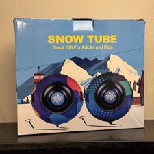 48  Inflatable Snow Tube Sled Heavy Duty Winter Snow Sled w/ Fast Valve New