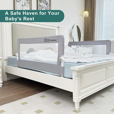 Toddler Bed Rails 51" Foldable Bed Rail Toddlers Baby Bed Rail Guard Twin Full