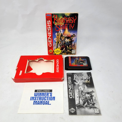 Phantasy Star IV (Sega Genesis, 1994) CIB Complete W/ Inserts Tested Working