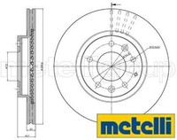 2X Bremsscheibe Metelli 23-0961C 2 Bremsscheiben Vorderachse Vorne FüR Mazda