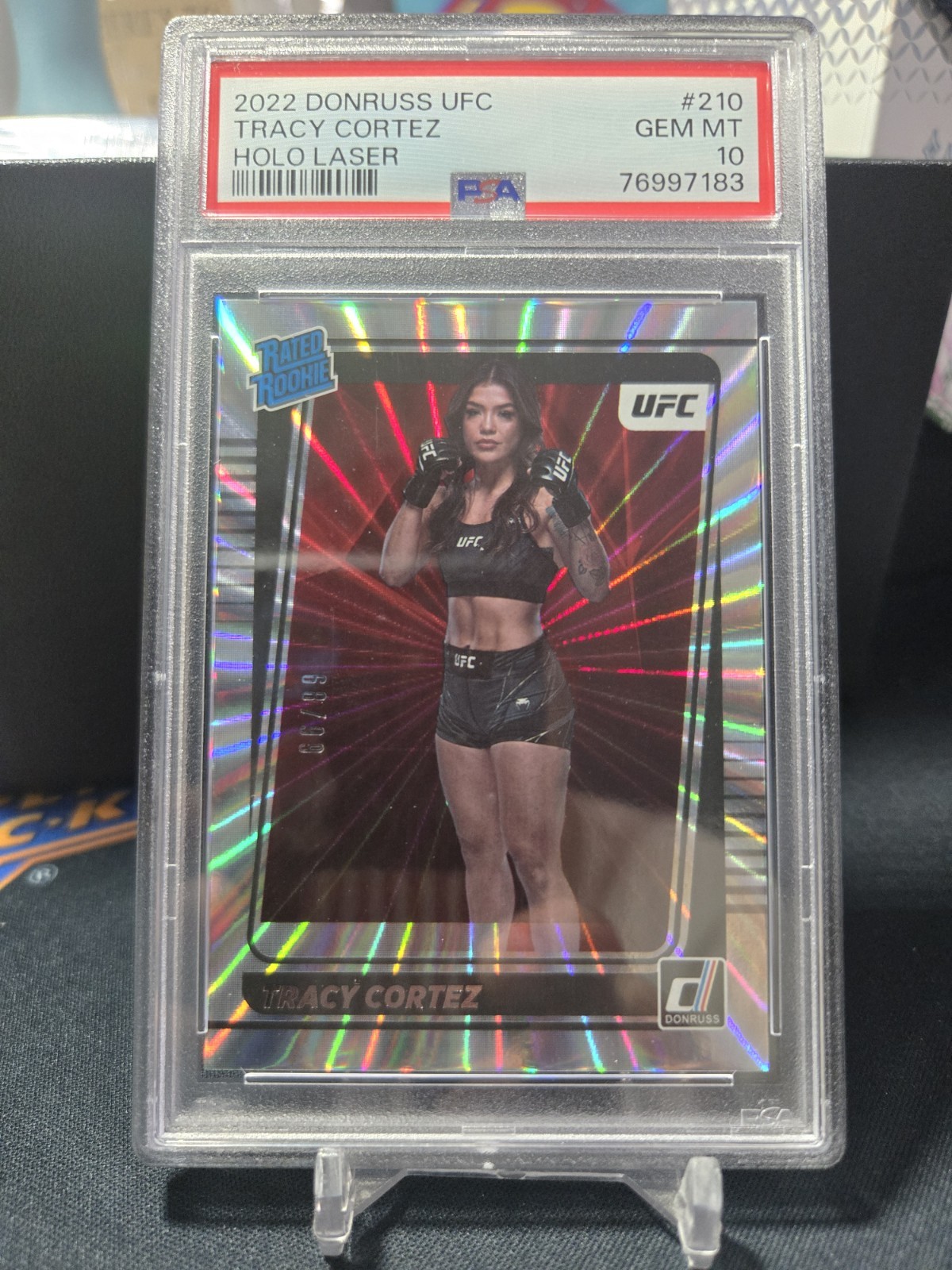 2022 Donruss UFC Tracy Cortez RC Holo Lazer /99 #210 PSA 10