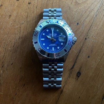 CROTON Sea Diver Watch Aquamatic 20ATM 660ft CA301304. Stainless