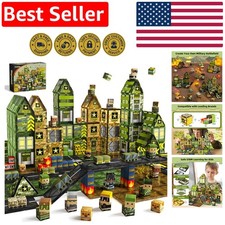 Safe Fun 100PCS Magnetic Army Tiles for Kids - STEM Learning Toy for Ages 3