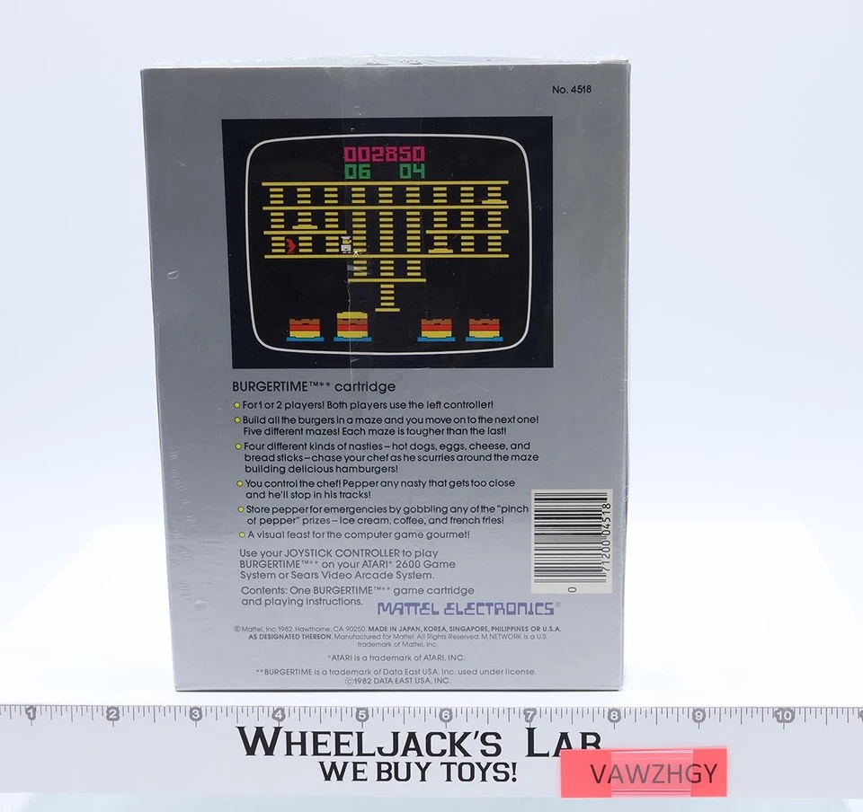 Burgertime Atari 2600 1982 Mattel NEW SEALED Video Game Cartridge - Image 2 of 4