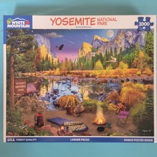 Yosemite National Park White Mountain Puzzles 1000 piece Puzzle Complete NIB