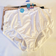 Vanity Fair Radiant  Womens Brief Underwear Panties 3-Pair Nylon 5XL/12 Shapers