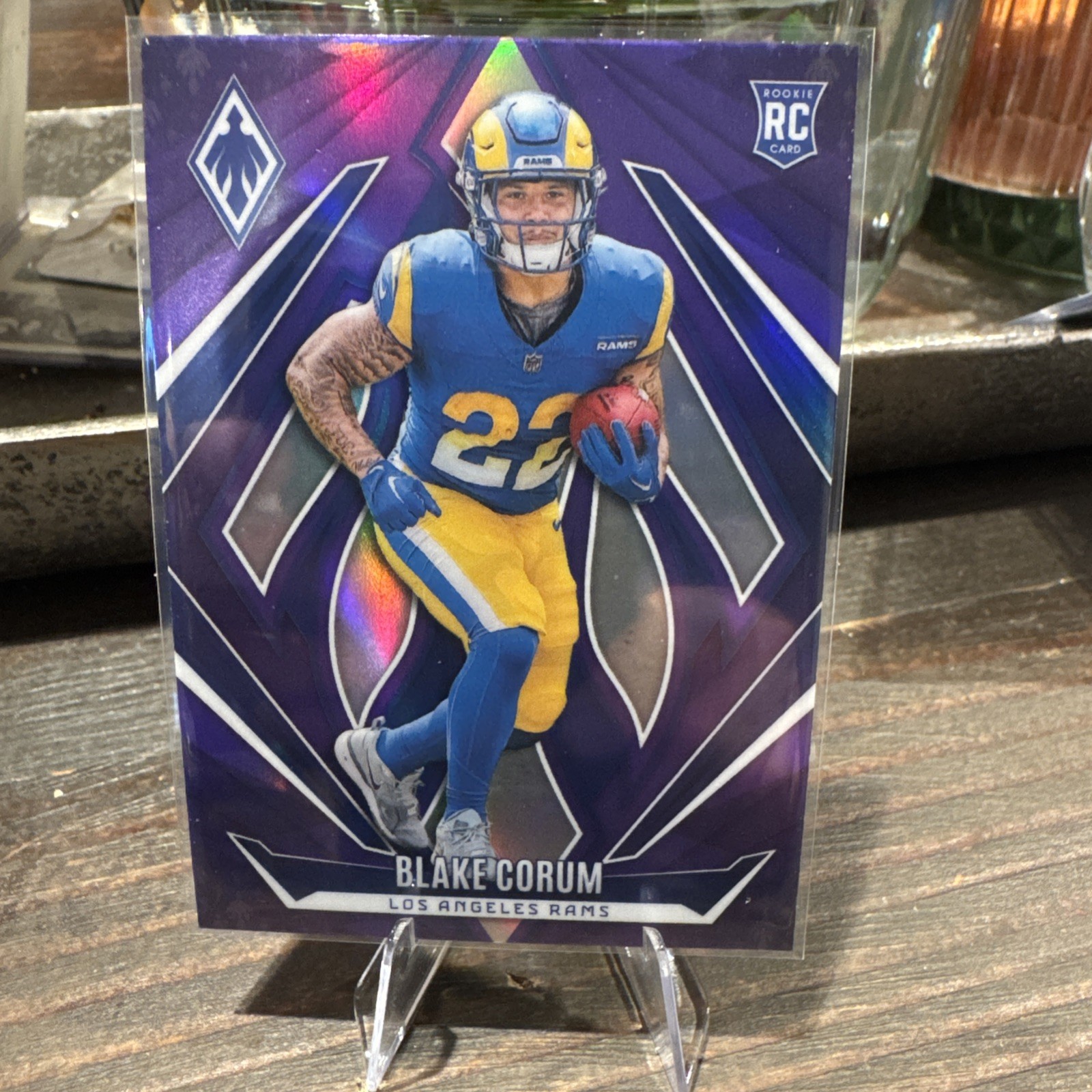 2024 Panini Phoenix Blake Corum Rookie Card RC #158 Purple Parallel