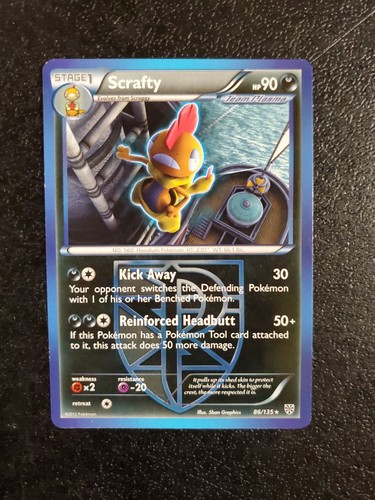 Pokémon TCG Scrafty 86/135 Black & White Plasma Storm LP