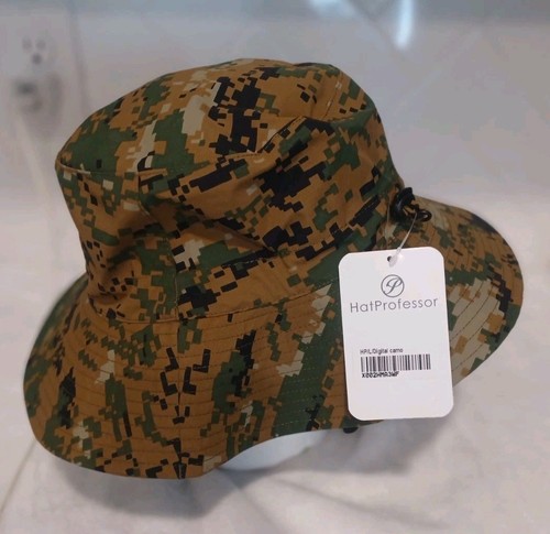 Sombrero Prof Camuflaje Para Hombres Sombrero Cubo Talla L Nylon Correa para la Mentón Sombrero para el Sol Verano - Imagen 2 de 7