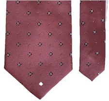 Executive Collection Men  s Tie Dusty Pink Foulard Polyester 3.5x58.5  NWT