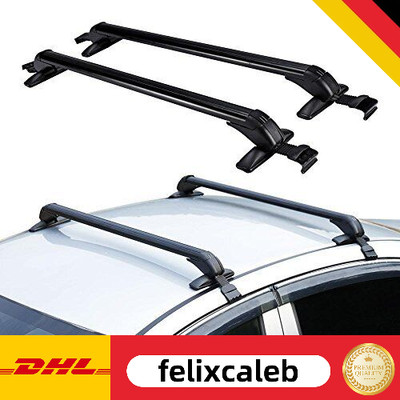 2x Universal Auto Top Dachträger Querträger 48'' Gepäck Cargo Carrier Aluminium 