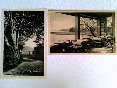 Malente-Gremsmühlen, Kellersee, Café Fribolin, 2 Ansichtskarten, ungelaufen, ca.