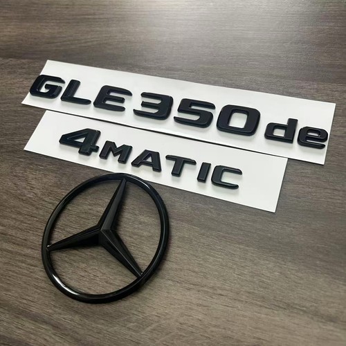 Mercedes Benz W167 GLE350de 4MATIC Schriftzug Embleme Aufkleber Schwarz Glänz - Bild 3 von 4