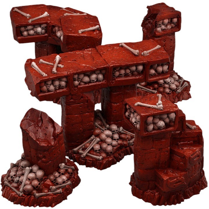 Ponts modulaires Catacomb décor de table imprimé en 3D pour wargame