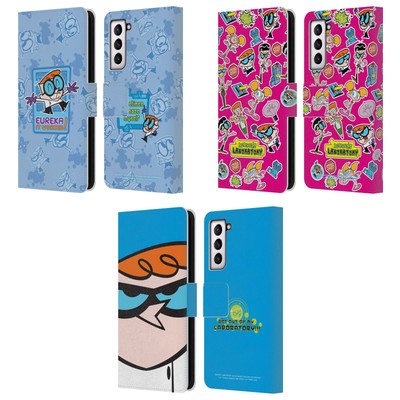 OFFICIAL DEXTER'S LABORATORY GRAPHICS LEATHER BOOK CASE FOR SAMSUNG PHONES 4
