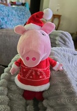 Christmas Holiday 14 Peppa Pig Plush Musical, Dances, Lights Up EUC