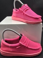 Hey Dude Wendy Funk Mono Electric Pink Comfort Shoes Kids Size YT2