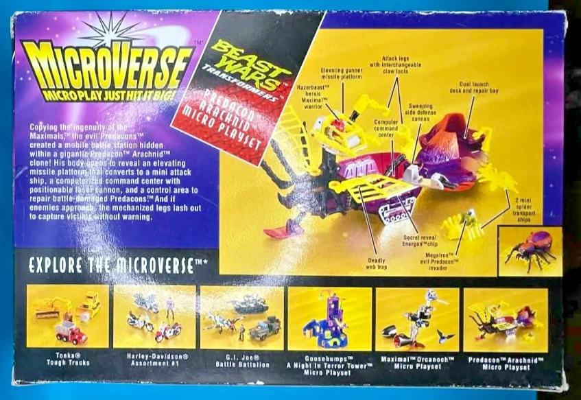 Transformers Beast Wars MicroVerse Predacon Arachnid Juego 1996 ¡Nuevo y Sellado! Foto 3 de 4