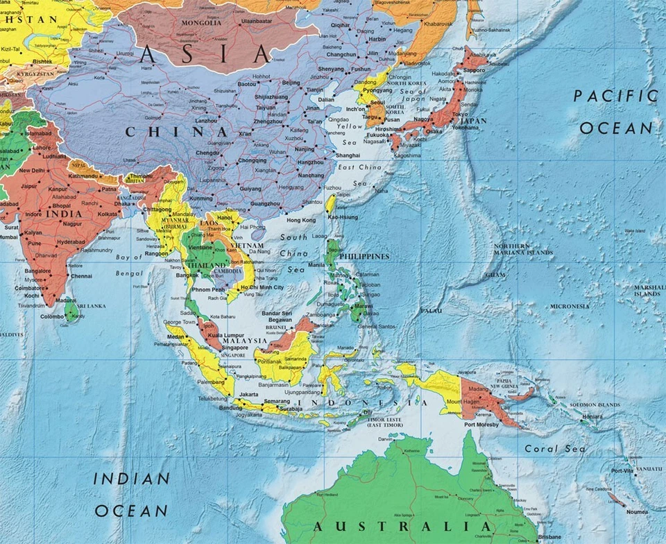 24" x 36" Swiftmaps World Premier Wall Map w/ Flags - Large Mural Poster - NEW! - Image 4 of 4