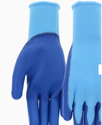 LW37650-W3P Style Selections 3-Pack Womens Medium Blue Polyester Garden Gloves