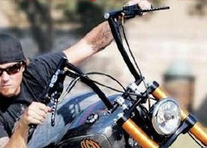 Roland Sands Design Vintage Black Handlebars Ape Hanger Harley Softail Dyna Xl Ebay