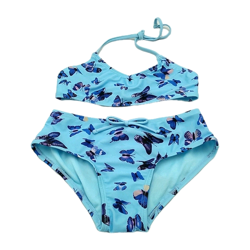 Art Class Bikini Girls Size M 8 Two Piece Swimwear Butterfly Blue Swim Beach - Picture 2 of 10