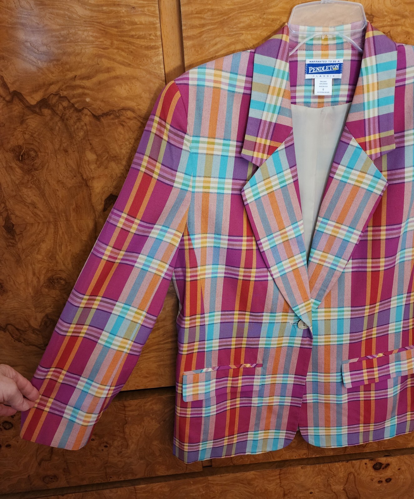 PENDLETON CLASSIC SPRINGTIME PLAID JACKET BLAZER … - image 4