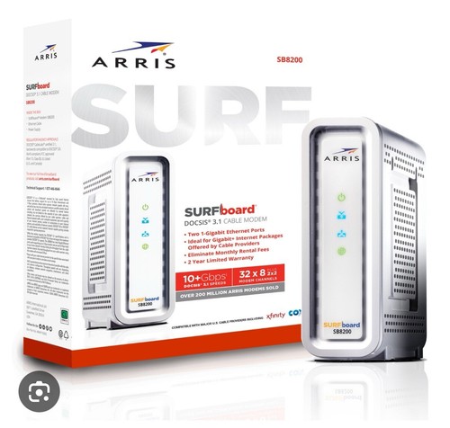 ARRIS SB8200 10 Gbps 2 Port Cable Modem - Picture 2 of 3