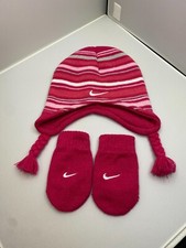 Nike Hat and Mittens Two Piece Set Pink - Brand New - Girl's Infant/Toddler