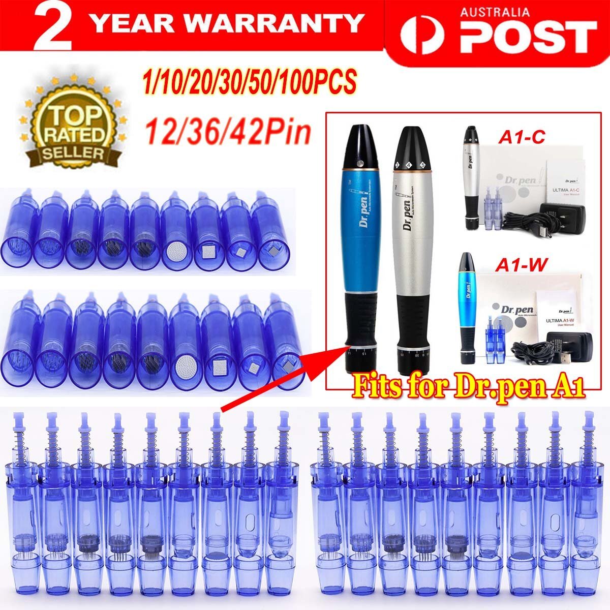 A1 A6 M8 A6S Electric Stamp Anti-Aging Derma Pen Cartridges - Main Image