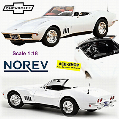 Chevrolet Corvette C3 Sting Ray Cabriolet 1967-75 Can Am Weiß 1:18 Norev 189038